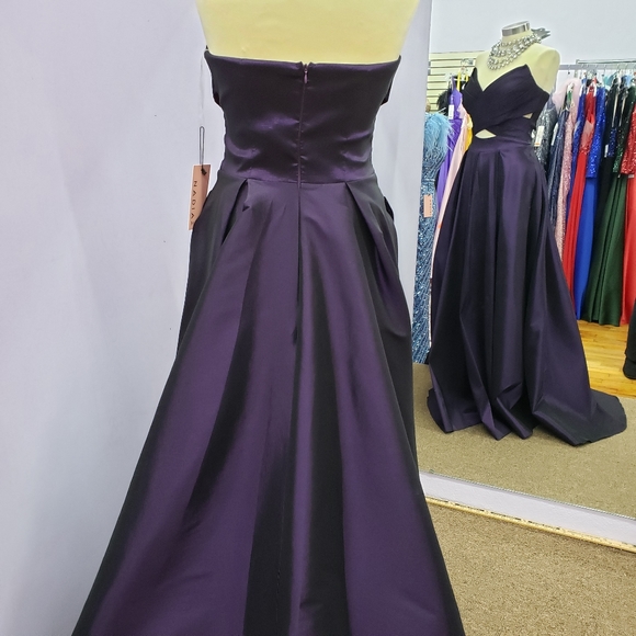 Nadia Purple strapless formal Dress - Picture 2 of 6